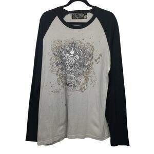 Libertalia Freedom Fighter Grunge Skater 90's Men's Raglan Graphic T-shirt XXL